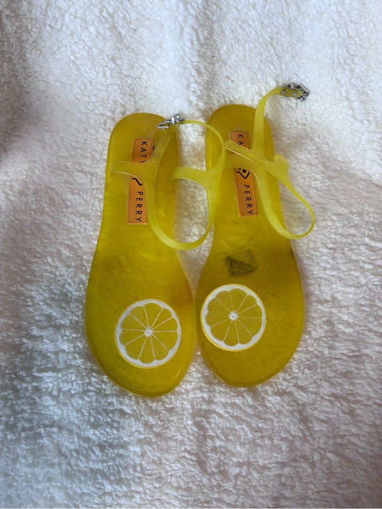Katy Perry Collections Shoes - Katy Perry Collections Yellow Jelly Sandals with Lemon Slice Accent